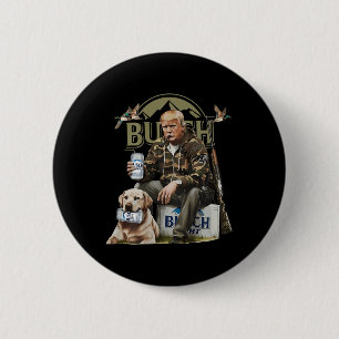 Macaron Rond 5 Cm Retro Trump Chasse Deer Drôle Bière Boire
