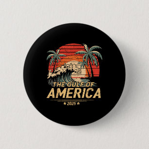 Macaron Rond 5 Cm Retro Vintage Gulf Of Us America 2025 American Fla