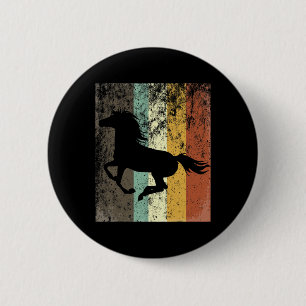 Macaron Rond 5 Cm Retro Vintage Horse Lover Cadeau Équitation