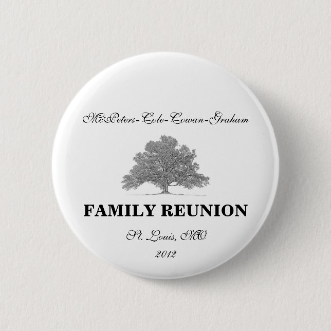 MACARON ROND 5 CM RÉUNION DE FAMILLE (Devant)