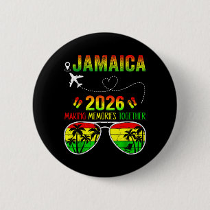 Macaron Rond 5 Cm Réunion de famille Jamaïque 2026 Création de souve