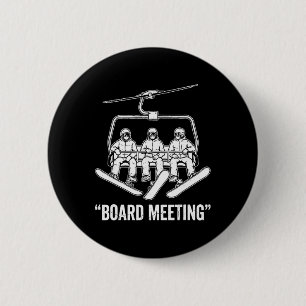 Macaron Rond 5 Cm Réunion du conseil d'administration T, sports d'hi