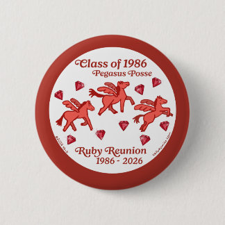 Macaron Rond 5 Cm Réunion rubis du posse Pegasus