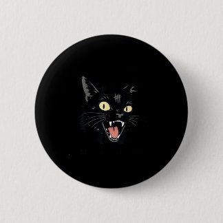 Macaron Rond 5 Cm Réussirai car suis fou chat noir sombre