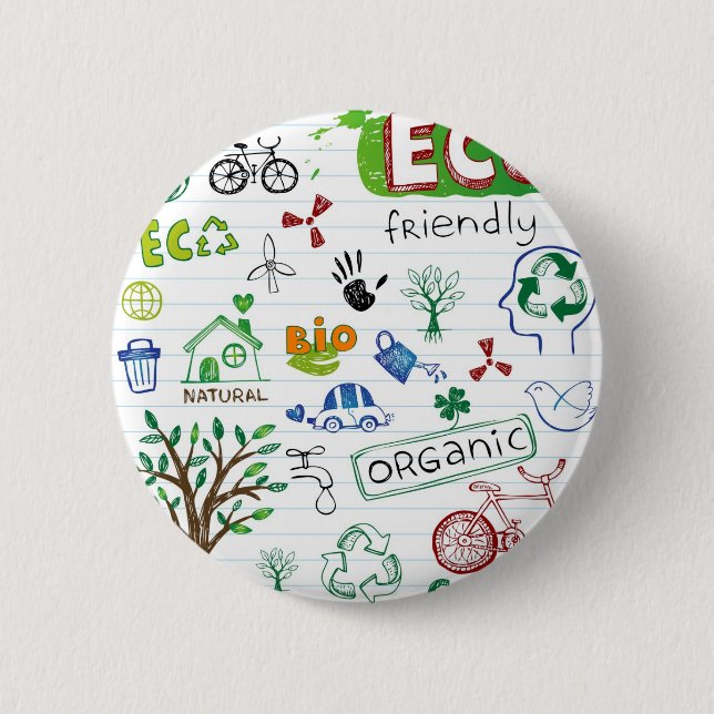 Macaron Rond 5 Cm Réutilisez Eco amical (Devant)