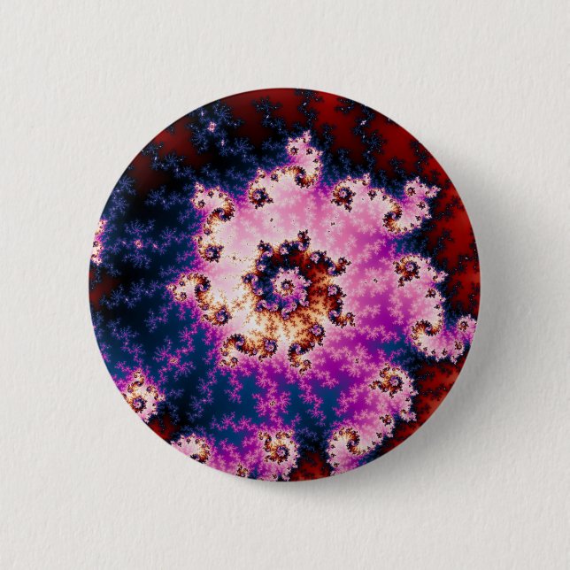 Macaron Rond 5 Cm Rêve de Pin - bouton de fractale (Devant)