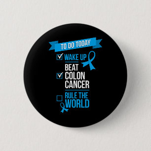 Macaron Rond 5 Cm Réveillez-vous vaincre Colon Cancer Règle Le Monde