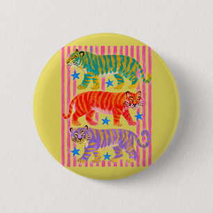 Macaron Rond 5 Cm rêves de tigre arc-en-ciel