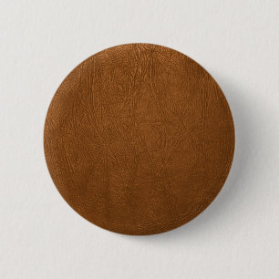 Macaron Rond 5 Cm Revêtement Brown en cuir de vache
