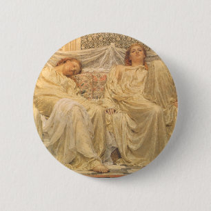 Macaron Rond 5 Cm Rêveurs par Albert Joseph Moore, Art victorien