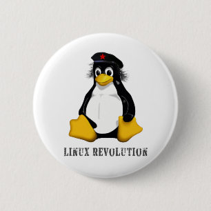 Macaron Rond 5 Cm Révolution de Linux