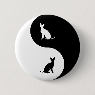 Macaron Rond 5 Cm Rex cornouaillais Yin Yang