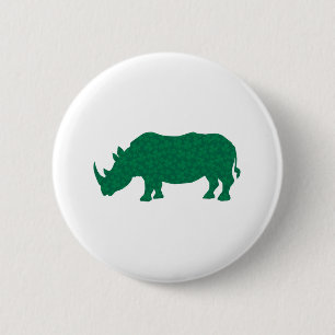 Macaron Rond 5 Cm Rhinocéros fait de trèfles