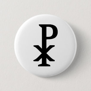 Macaron Rond 5 Cm Rho de Chi - Jésus
