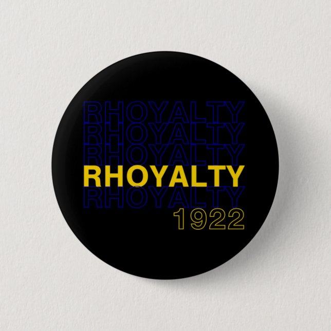 Macaron Rond 5 Cm Rhoyalty 1922 - Rho gamma du sigma SGRHO (Devant)