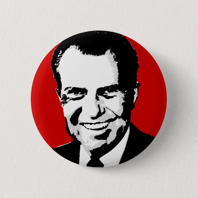 Macaron Rond 5 Cm Richard Nixon (Devant)