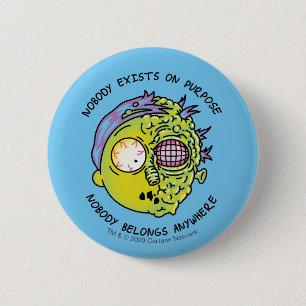 Macaron Rond 5 Cm RICK ET MORTY™   Citation de vol Stylisé Morty