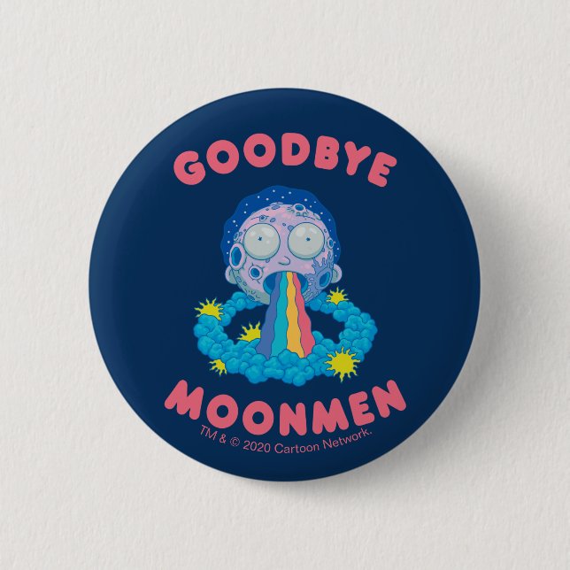 Macaron Rond 5 Cm RICK ET MORTY™ | Goodbye Moonmen (Devant)