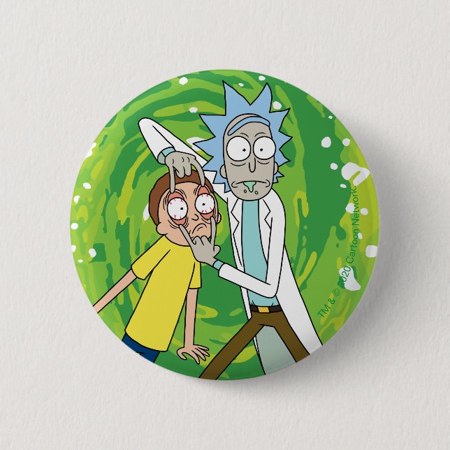 Macaron Rond 5 Cm RICK ET MORTY™| Regarde Ça (Devant)