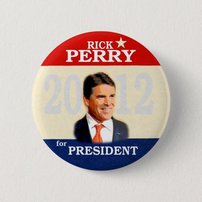 Macaron Rond 5 Cm Rick Perry 2012 (Devant)