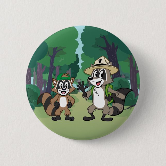 Macaron Rond 5 Cm Rick Rick| Ranger Rick et Ricky (Devant)