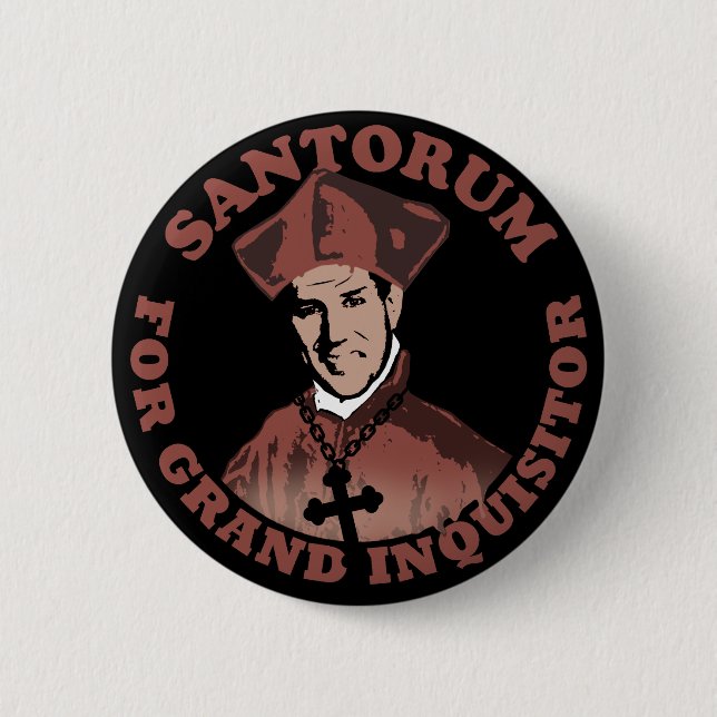 Macaron Rond 5 Cm Rick Santorum pour l'inquisiteur grand (Devant)