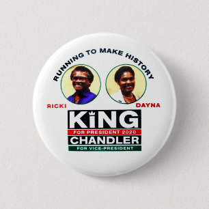 Macaron Rond 5 Cm Ricki King à la présidence 2020