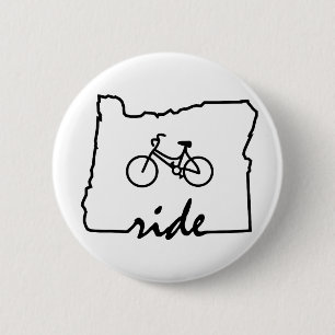 Macaron Rond 5 Cm Ride Oregon (Cyclisme)