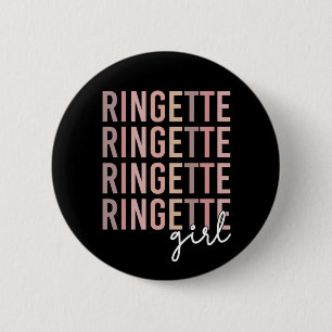 Macaron Rond 5 Cm Ringette fille   Cadeaux pour Lecteur Ringette