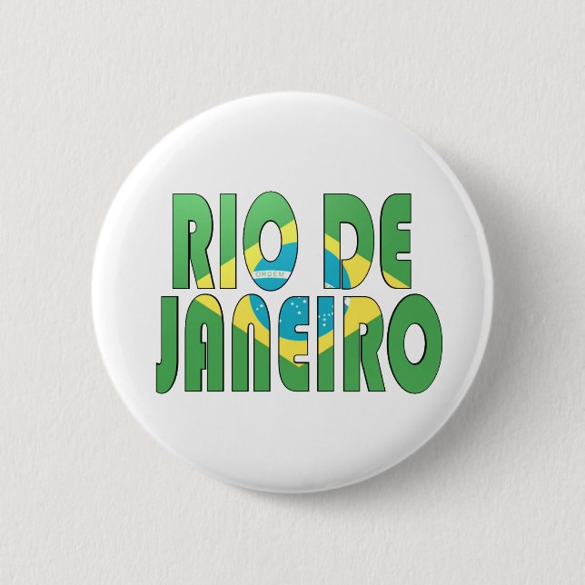 Macaron Rond 5 Cm Rio de Janeiro, Brésil (Devant)
