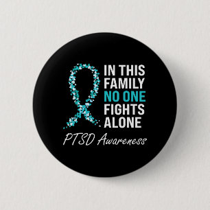 Macaron Rond 5 Cm Risque Turquoise de sensibilisation au SSPT