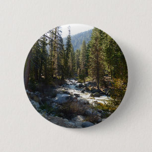 Macaron Rond 5 Cm Rivière Kaweah dans le parc national de Sequoia