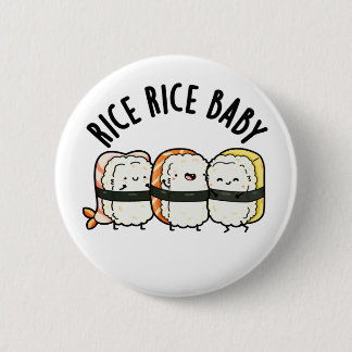 Macaron Rond 5 Cm Riz Bébé Funny Sushi Alimentation Pun