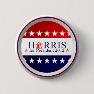 Macaron Rond 5 Cm RJ Harris pour le président 2012 bouton