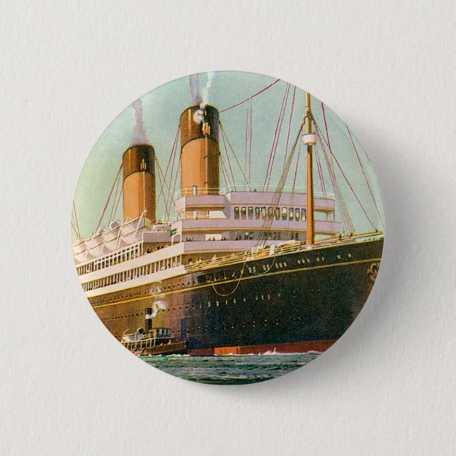 Macaron Rond 5 Cm RMS Laurentic (Devant)