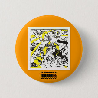 Macaron Rond 5 Cm Rnd. Rhinocéros 39 Dangerhouse de bouton