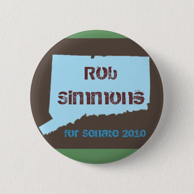 Macaron Rond 5 Cm Rob Simmons pour le bouton de sénat (Devant)