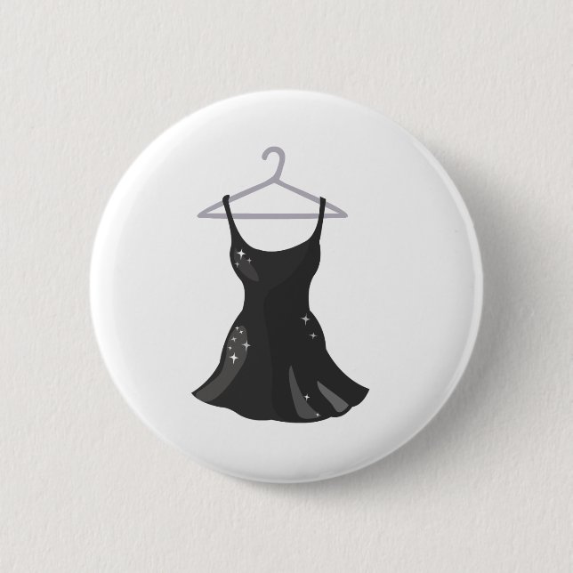 Macaron Rond 5 Cm Robe noire (Devant)