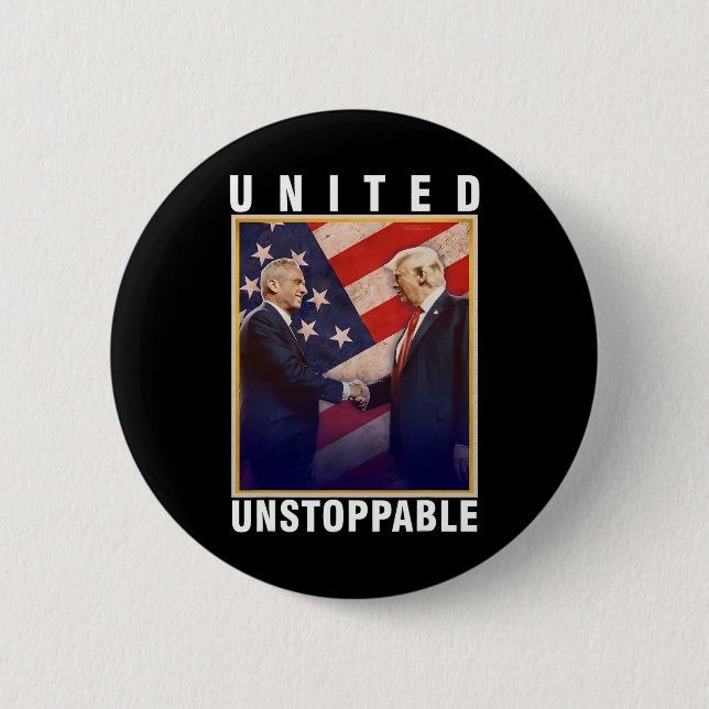 Macaron Rond 5 Cm Robert F Kennedy Jr Trump United Instoppable (Devant)