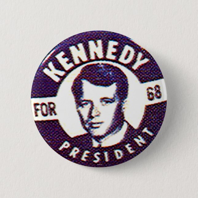 Macaron Rond 5 Cm Robert Kennedy - bouton (Devant)