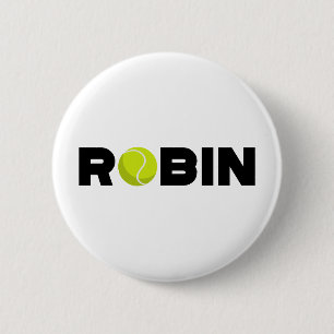 Macaron Rond 5 Cm Robin Tennis