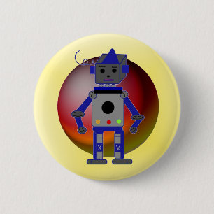 Macaron Rond 5 Cm Robot cool