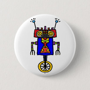 Macaron Rond 5 Cm Robot de monocycle
