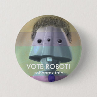 Macaron Rond 5 Cm Robot de vote ! Bouton élégant