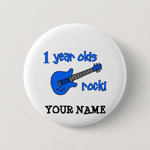 Macaron Rond 5 Cm roche de 1 ans ! Le ęr anniversaire du bébé