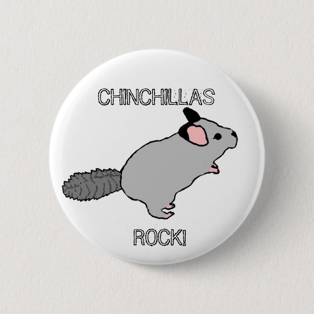 MACARON ROND 5 CM ROCHE DE CHINCHILLAS ! (Devant)
