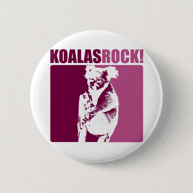 Macaron Rond 5 Cm Roche de koala ! (Devant)