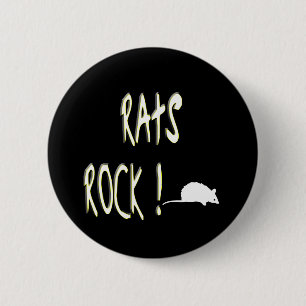 Macaron Rond 5 Cm Roche de rats ! Bouton