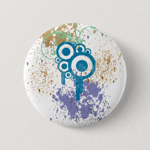 Macaron Rond 5 Cm Roche dessus ! Règles grunges ! Pin
