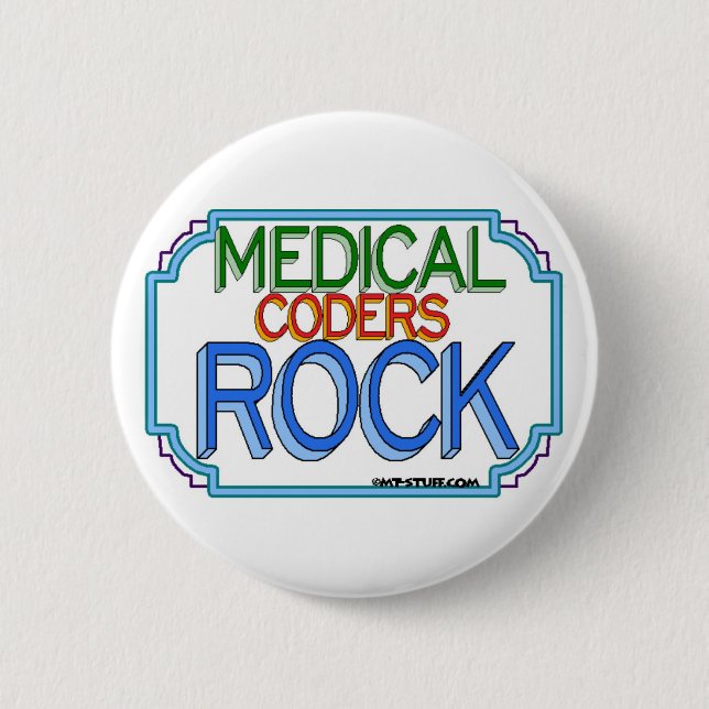 Macaron Rond 5 Cm Rocher de codeurs Médicales (Devant)